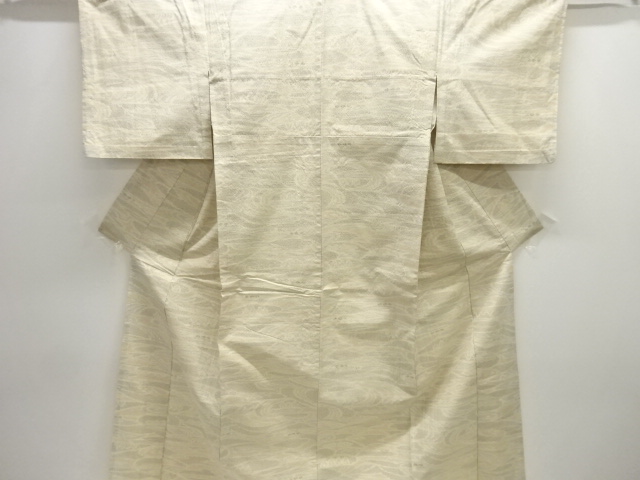 JAPANESE KIMONO / ANTIQUE HITOE KIMONO / SILK / TOKAMACHI TSUMUGI / WOVEN ABSTRACT